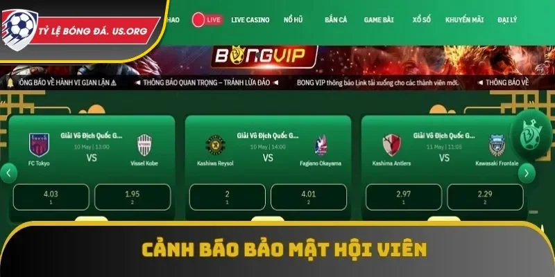 Thường xuyên nhắc nhở người chơi về lừa đảo